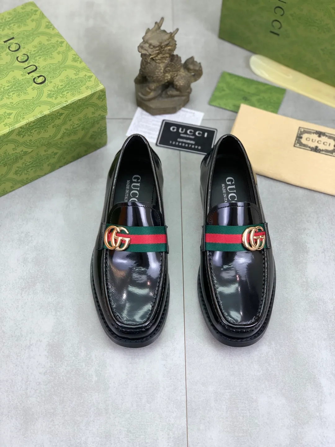 Men's men's shoes 💰P480 [New style] Water-dyed cowhide 💰💎💎💎 [Gucci] GUCCI high-end men's formal business leather shoes, original order 1:1 authentic goods! Original imported high-end open-edge beaded calfskin, original metal buckle, imported first-layer cowhide lining for feet, original outsole, men's shoe size: 38-45, 4️⃣ colors available